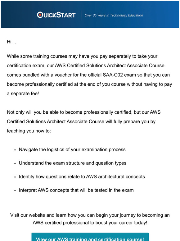 AWS Training + Certification = Brighter Future