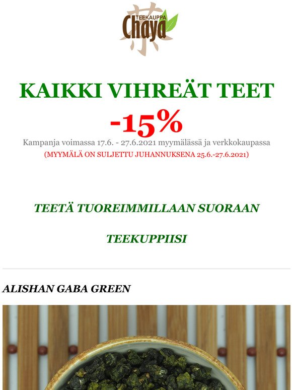 KAIKKI VIHRET TEET -15%
