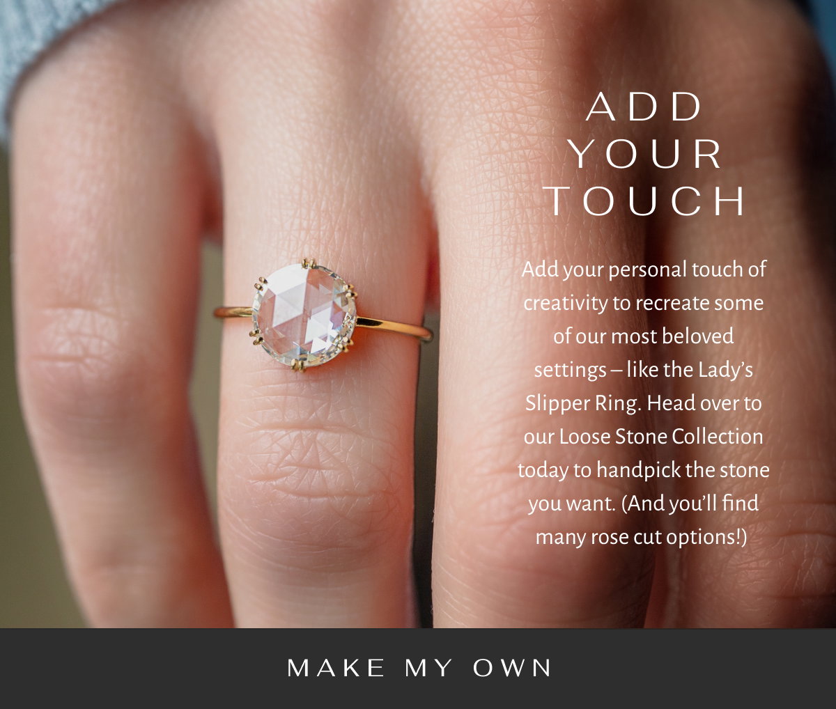Lady's Slipper Ring, 1.16ct. Oval Cut Pink Diamond | Engagement Ring from Melanie Casey