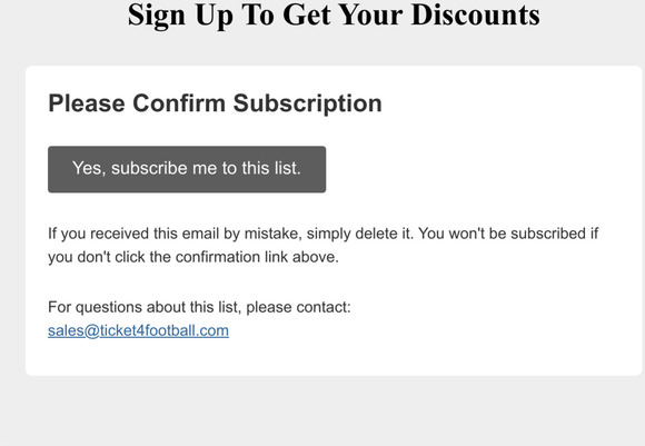 Master List: Please Confirm Subscription