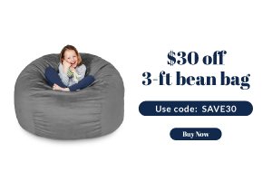 $30 off 3-ft bean bag use code: SAVE30 Buy Now