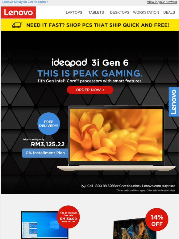 Malaysia Lenovo Cps Ideapad 3i Gen 6 Price Starting Only Rm3 125 22 0 Installment Plan Free Delivery Milled
