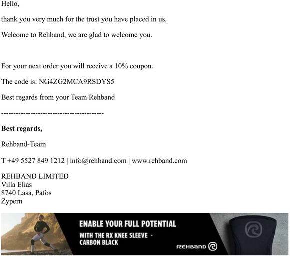 Customer Registration & Welcome Coupon