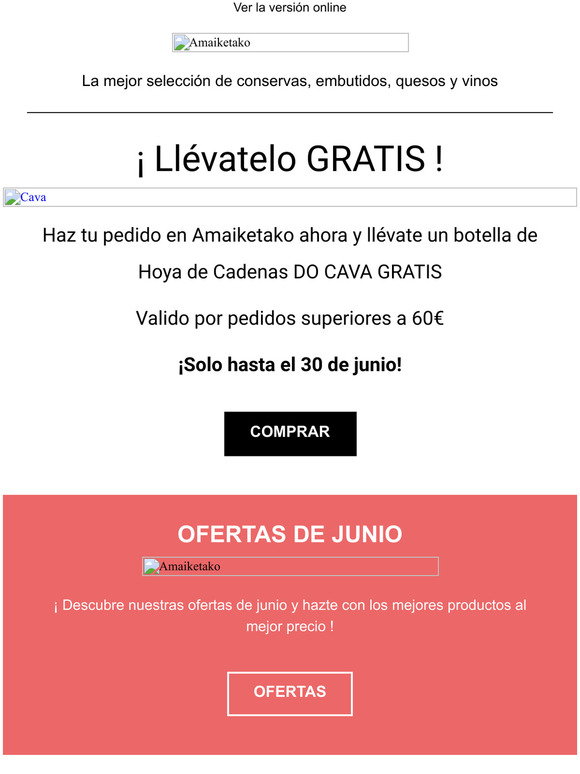  Llvate GRATIS una botella de Cava en tu pedido !