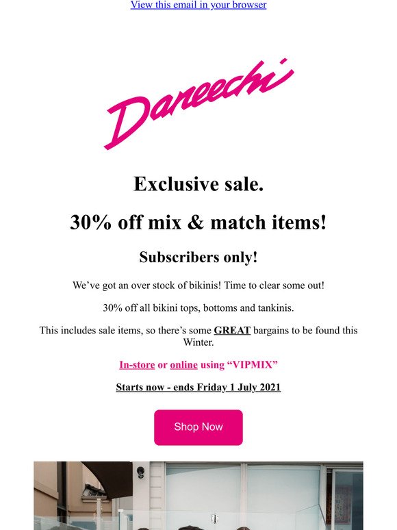 Exclusive Sale - 30% off Mix & Match items