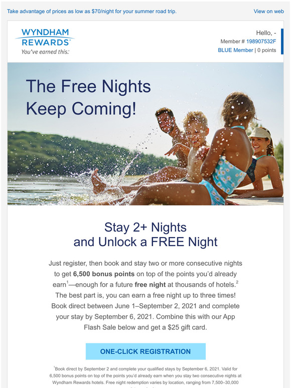 Wyndham Hotel Group UK, Europe, Middle East Stay 2+ Nights and Earn