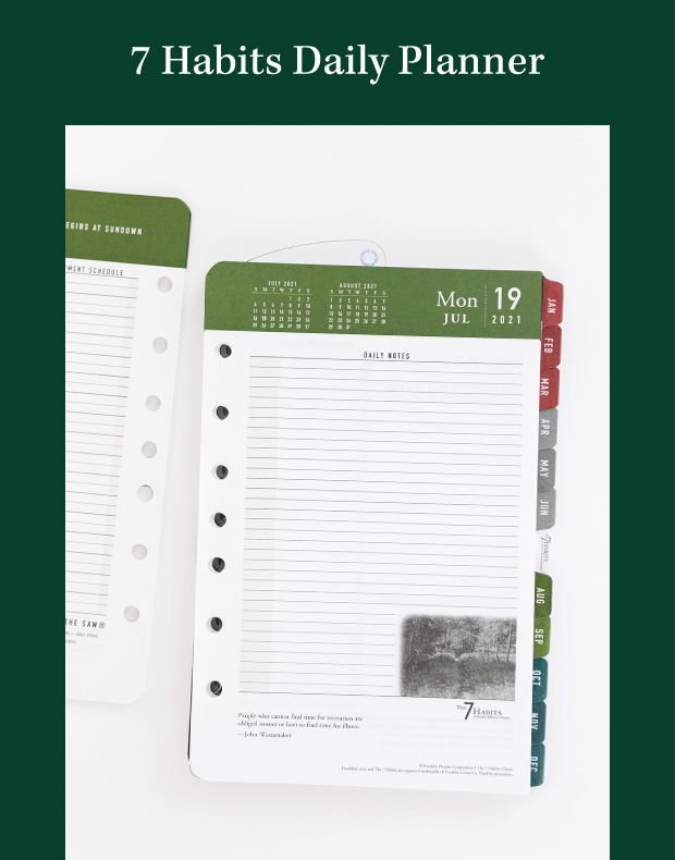 7 Habits Daily Planner