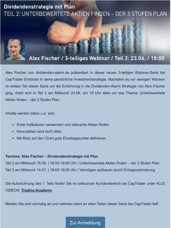 CapTrader: Webinar: Unterbewertete Aktien Finden Der 3 Stufen Plan Mit ...