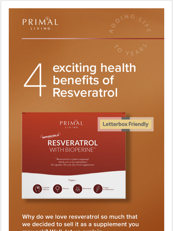 4 exciting health benefits of Resveratrol