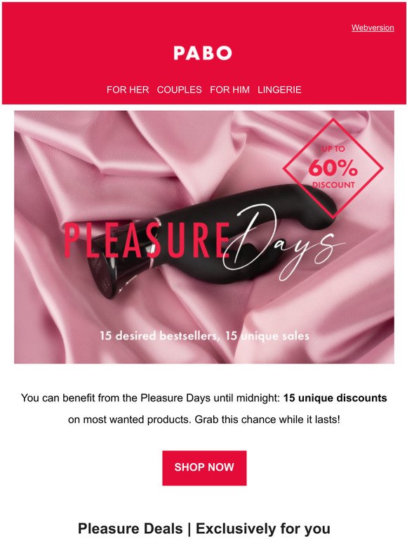 Pleasure Days | valid until midnight!