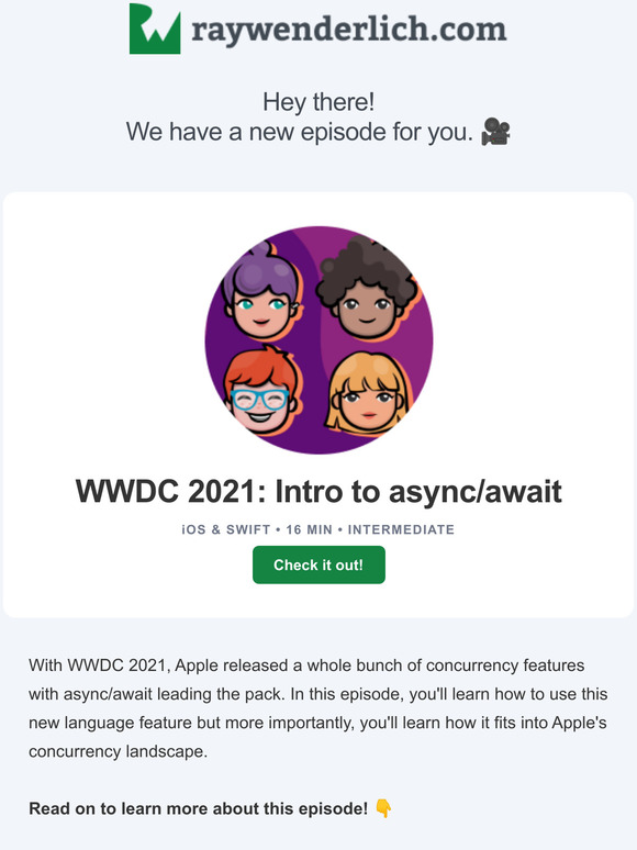 Announcing New Episode: WWDC 2021 Introduction to async/await!