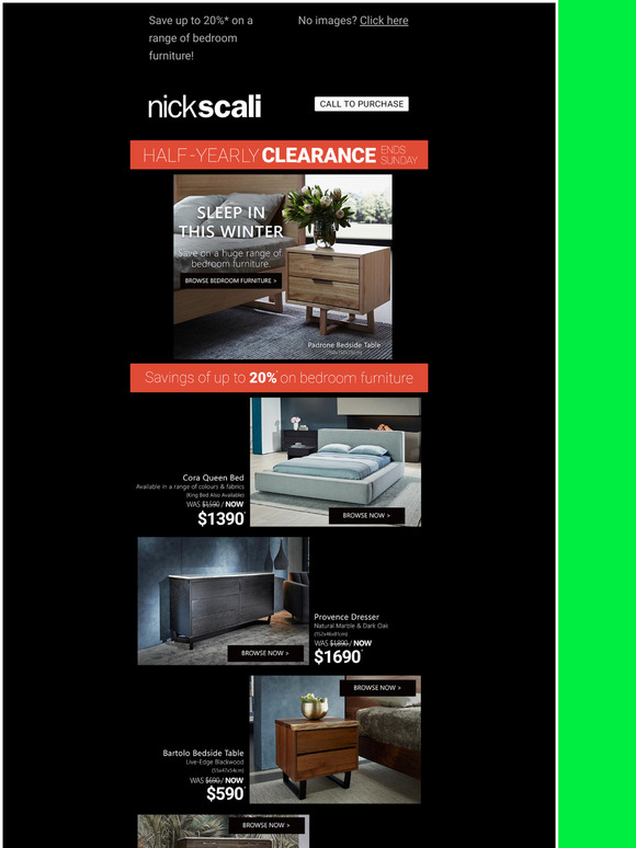 Nick Scali Online Sleep in with Nick Scali Milled