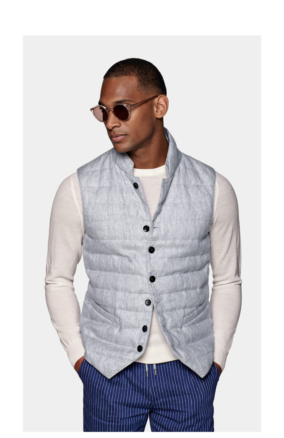 The Light Grey Padded Vest