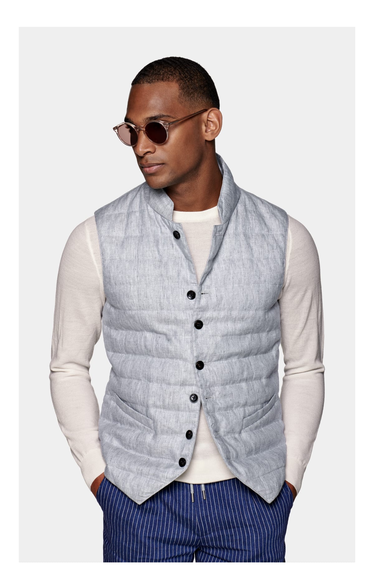 The Light Grey Padded Vest