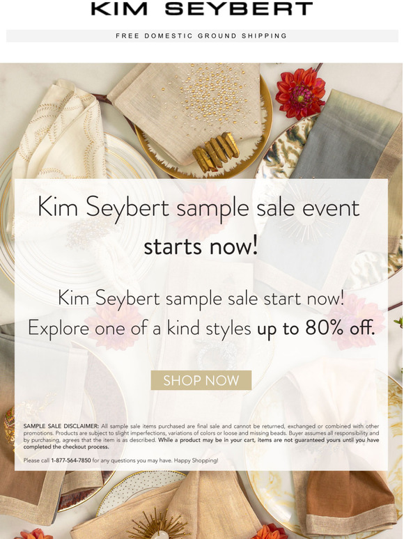 Kim Seybert Kim Seybert sample sale event starts now! Up to 80 off. Milled