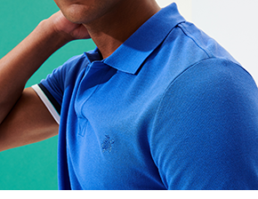 Men Cotton Pique Polo Shirt Solid