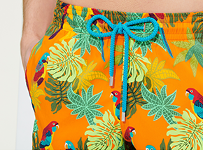 Men Stretch Short Swim Trunks 1998 Les Perroquets