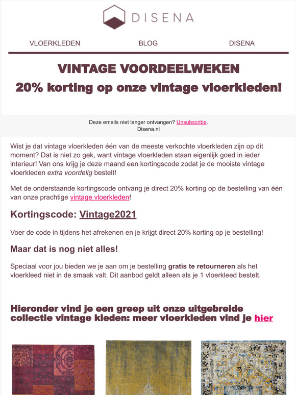 Alsjeblieft: 20% Korting Op Vintage Vloerkleden!
