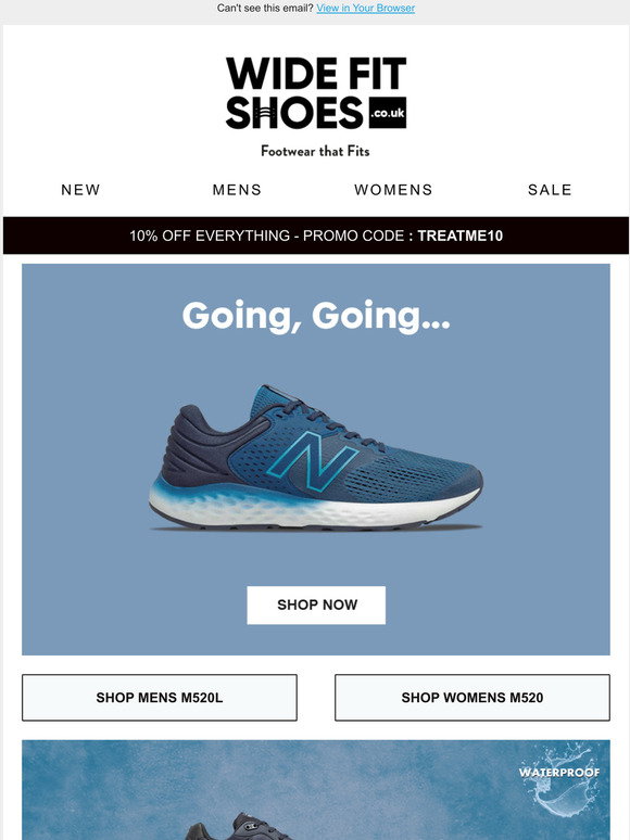Wide Fit Shoes: Going Going - Run or Walk in Comfort | Milled