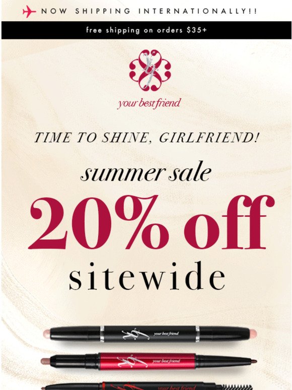 summer sale: take 20% off today