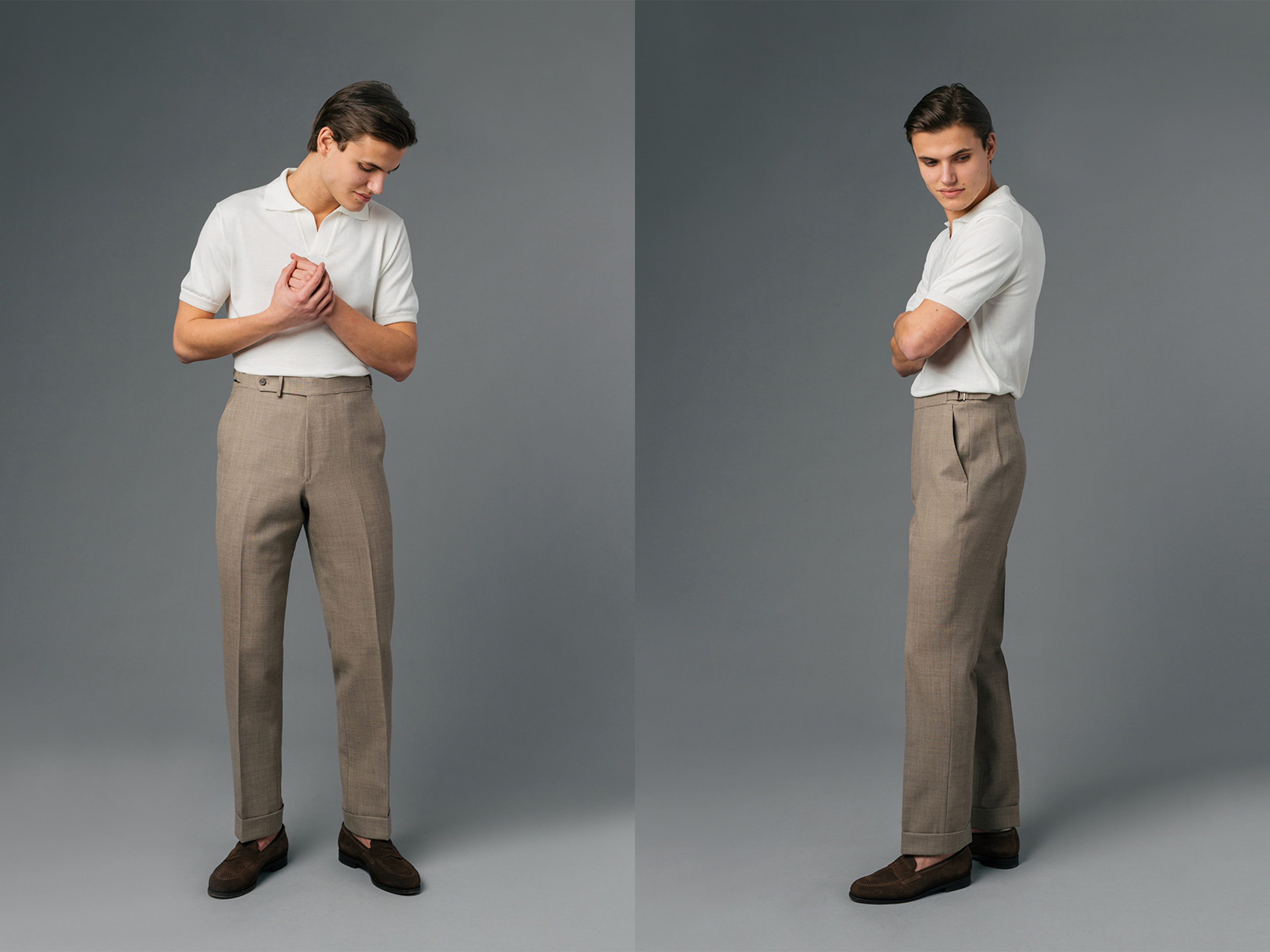 Alfie Cotton Trousers - Beige – Berg & Berg