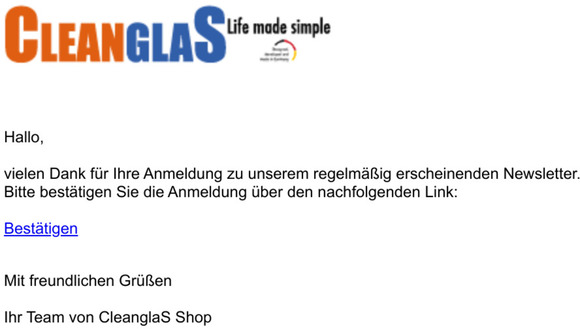 Bitte besttigen Sie Ihre Newsletter-Anmeldung