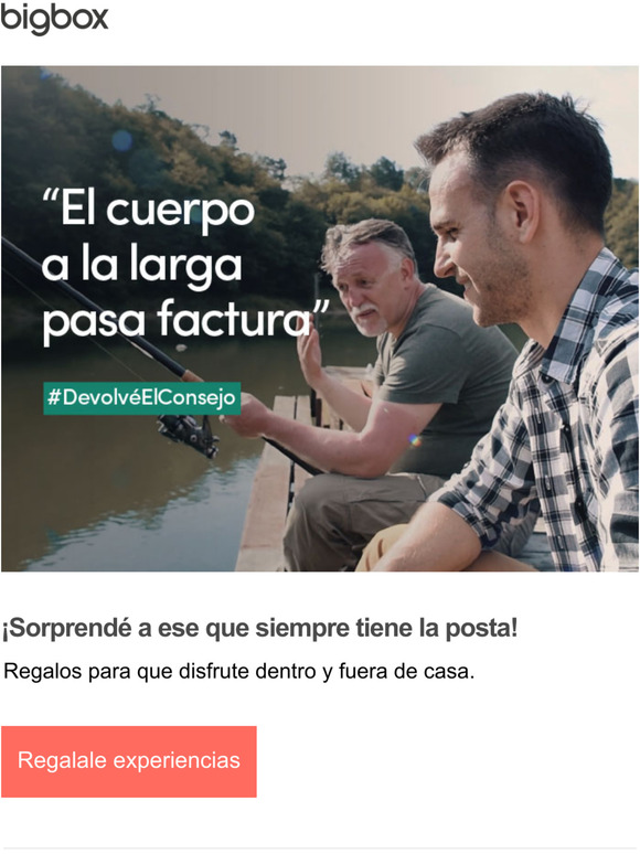 Da del Padre en Bigbox: Regalale las mejores experiencias