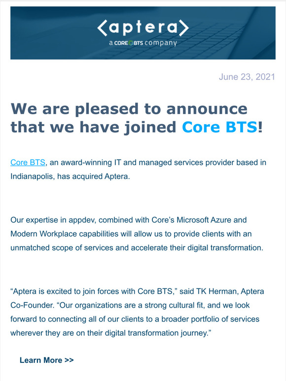 Acquisition Announcement