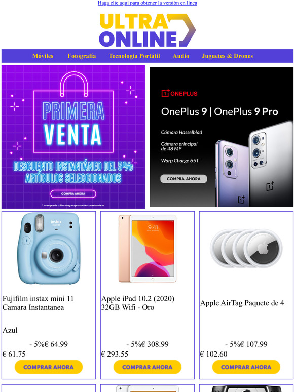 Prime DayDescuento en artculos ms vendidos en Ultra Online