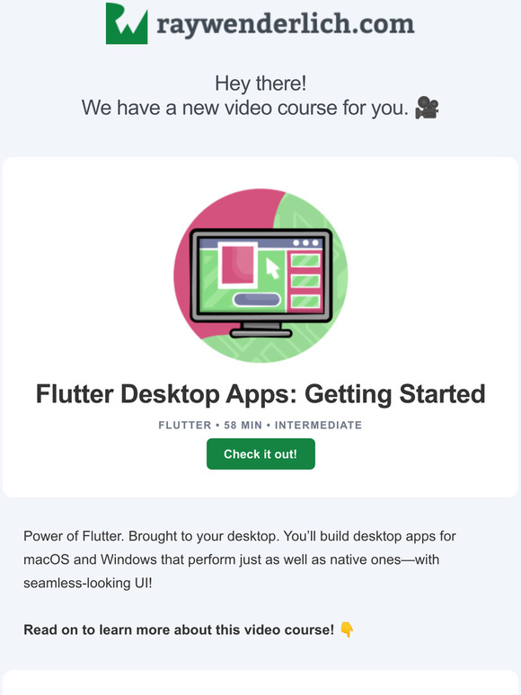 Announcing New Course: Flutter Desktop Apps!