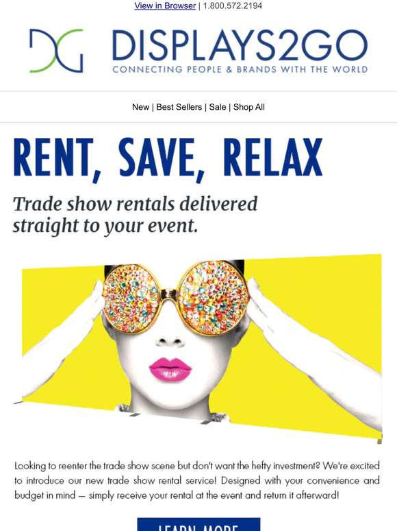 Displays2go Rent, Save & Relax with New Trade Show Rentals from