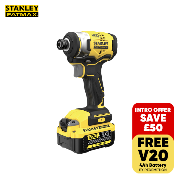 Stanley FatMax V20 18V Cordless Brushless Impact Driver 1 x 4.0Ah