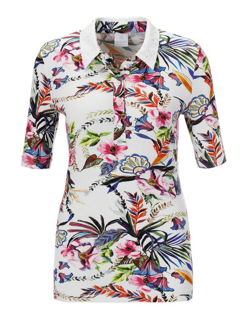 Gemustertes Poloshirt