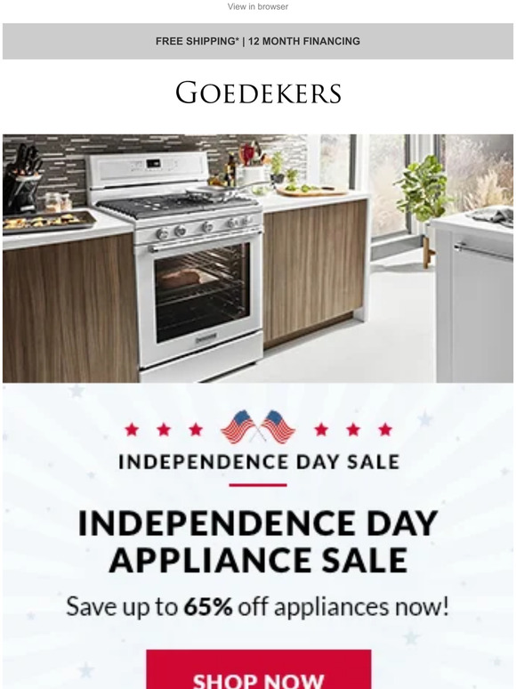 Independence Day Appliance & Furniture Sales Start Now!