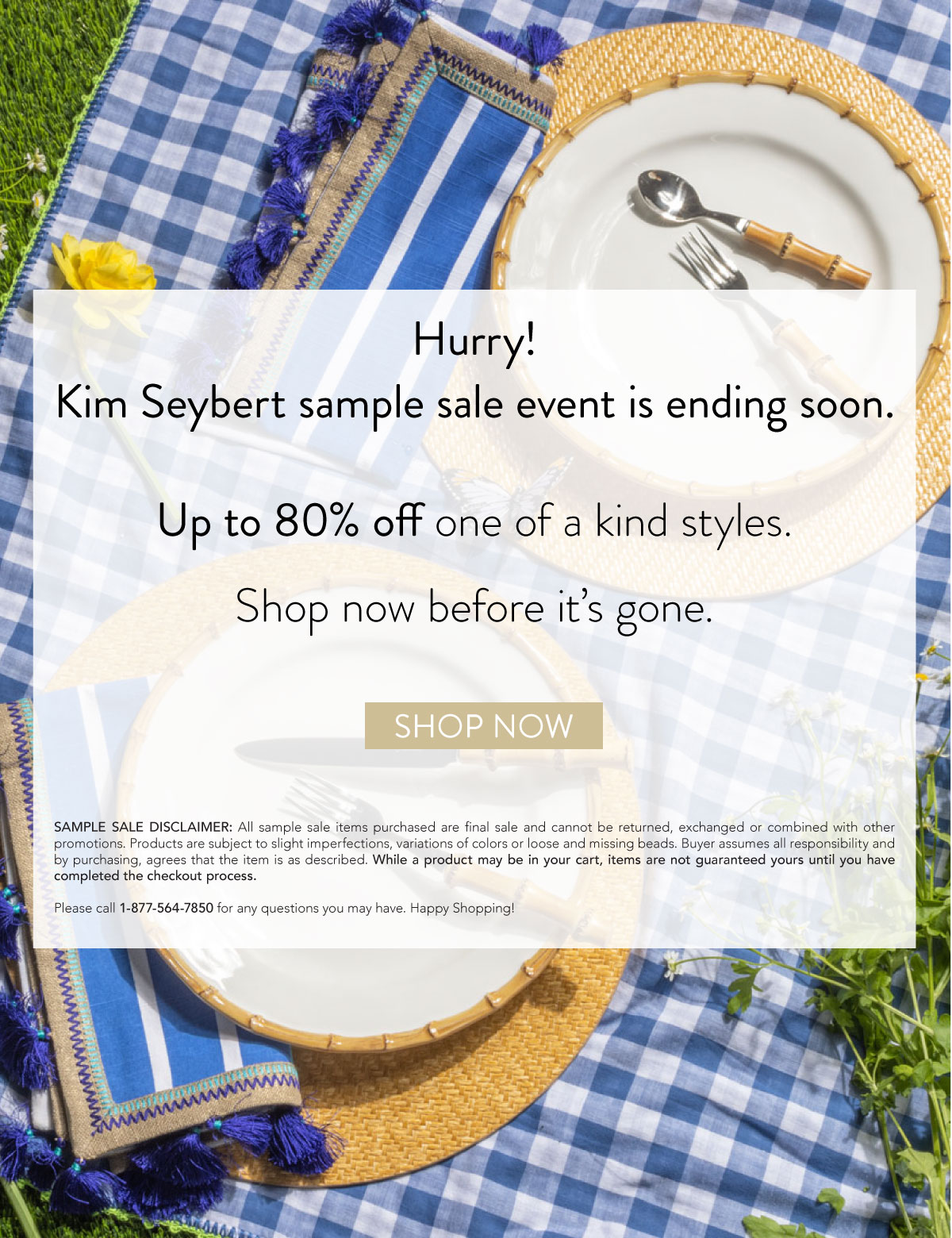 Kim Seybert Hurry! Kim Seybert sample sale event ending soon. Milled