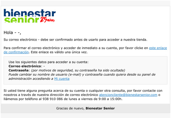 Confirmacin de cuenta para --