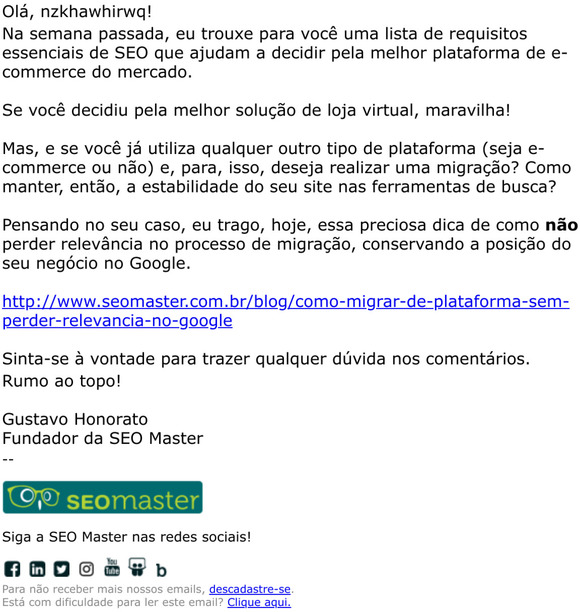 E se eu precisar Migrar de Plataforma?