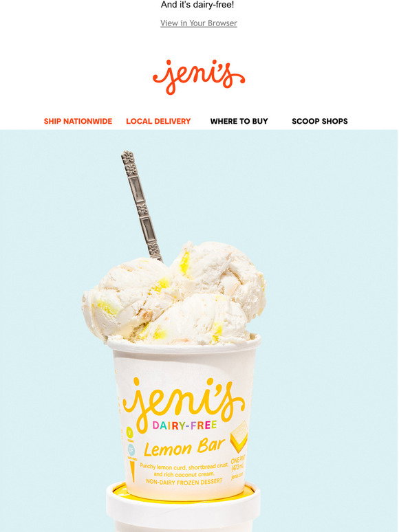 Jeni's Ice Creams New! Lemon Bar is back in shops and online Milled