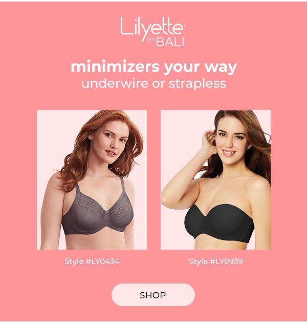 Bali Bras: Lilyette Strapless & Underwire Minimizers on Sale