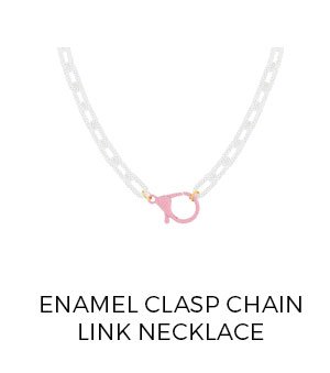 Enamel Clasp Chain Link Necklace