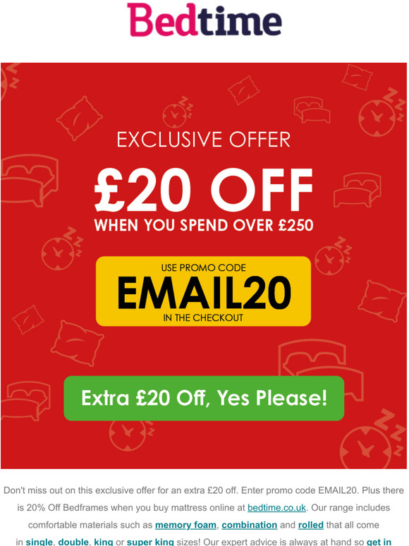 -Here's a Promo Code for your New Mattress