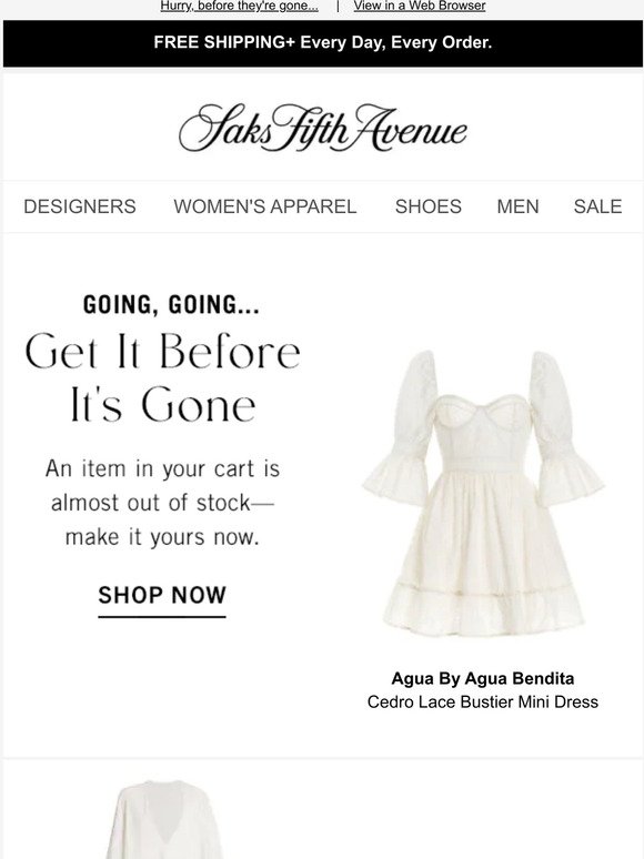 Saks Fifth Avenue: We're Running Low On ...