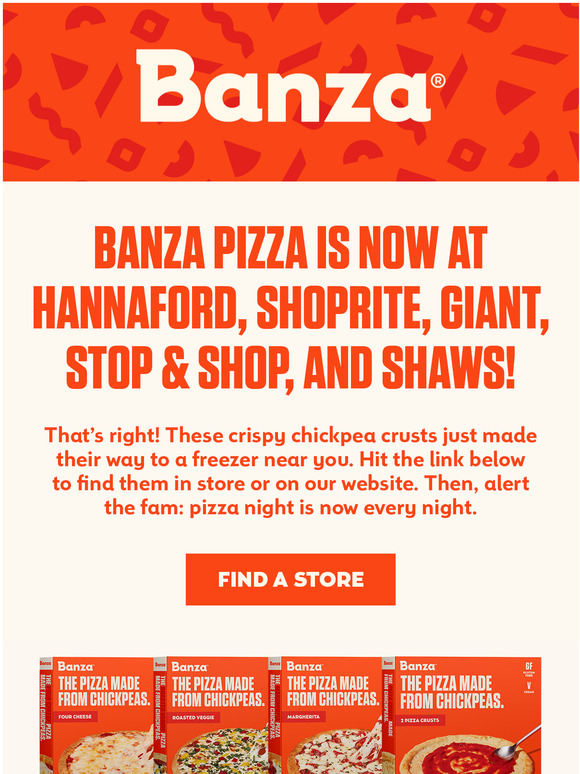 Banza Pizza is in a freezer near you!