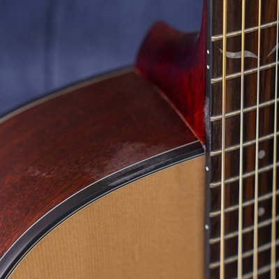 scratched finish on guitar