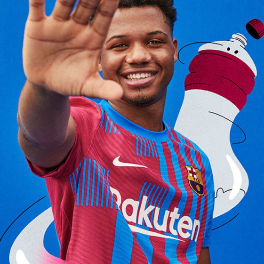 soccer box Barcelona 21/22 Home Kit In Stock Now Milled