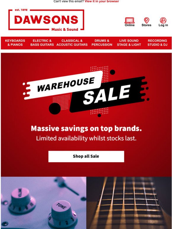 Warehouse Sale Now On
