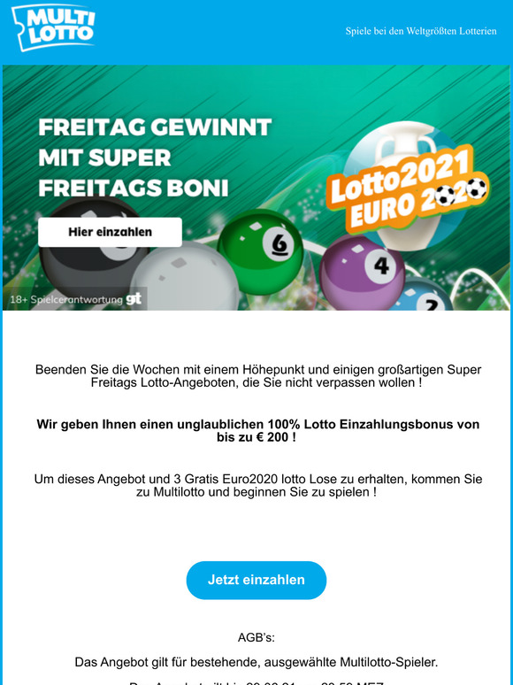 Super Freitags Lotto-Angebote sind zurck !