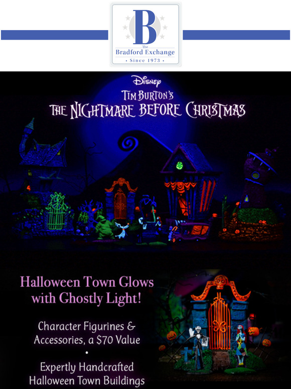 Nightmare Before Christmas Black Light Village And Figurines Review 2022