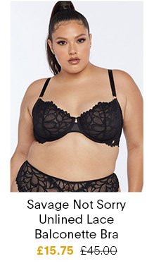 Savage Not Sorry Unlined Lace Balconette Bra in Red
