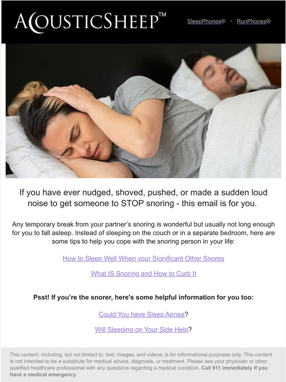 Is there anything more blissful than a break in your partners snoring?